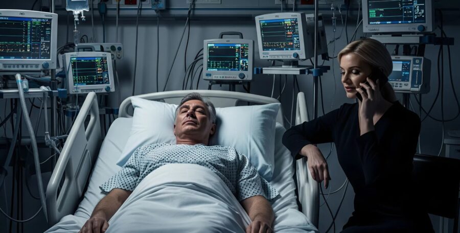 Waking up from the coma, he overheard his wife’s phone conversation and discovered an unexpected secret