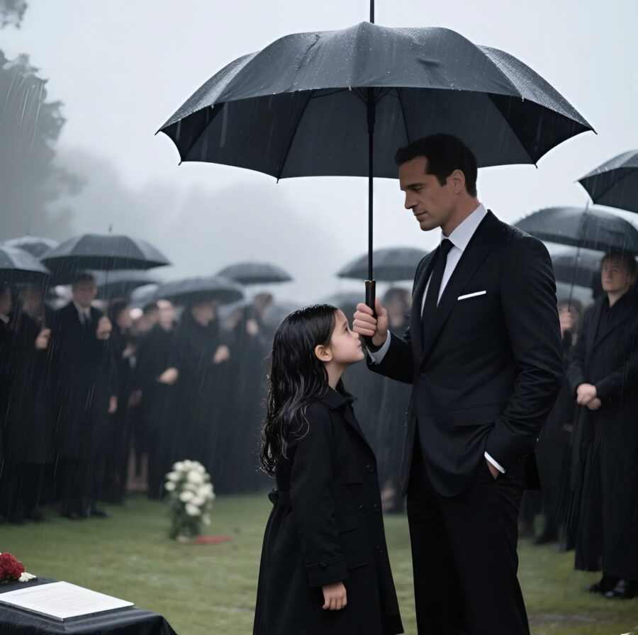 During the funeral, a little girl approached the husband of the deceased and said something that left him speechless