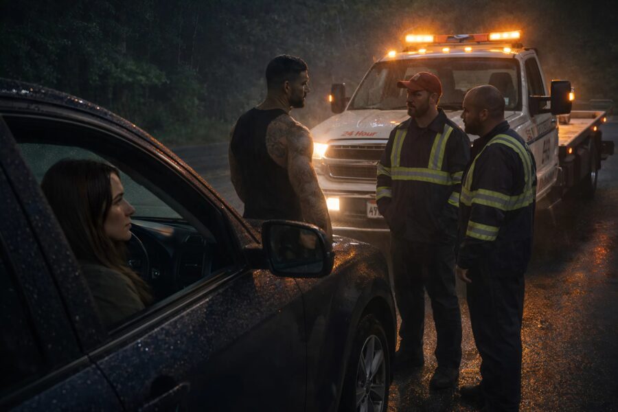 My car broke down in the middle of nowhere, and suddenly a gigantic tattooed stranger approached me: what happened next was beyond my imagination