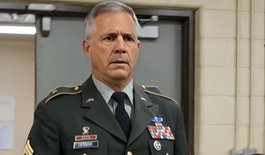 He was humiliating a female soldier until the colonel entered and saluted her with respect; at that moment, he realized that his career might have just ended because of his mockery
