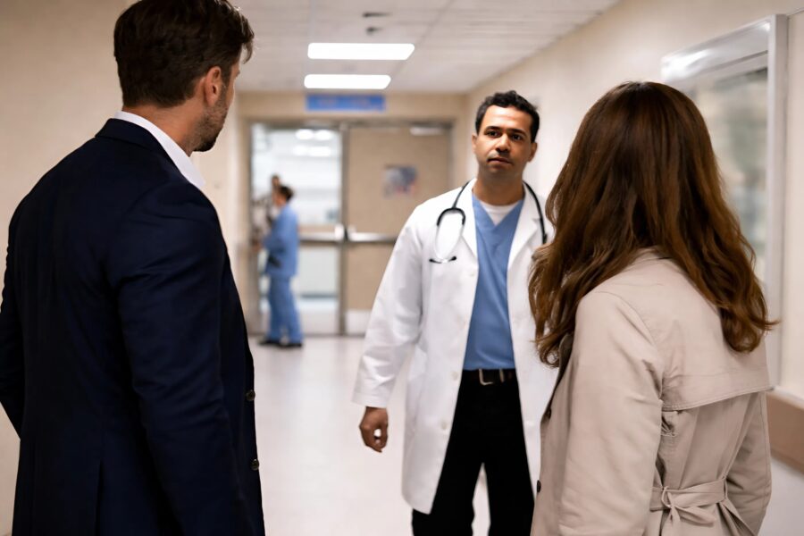 “Darling, I have a new family now, and I need my money,” my ex-husband told me, refusing to help his own daughter: then the doctor came in, looked at my ex-husband, and said words that made his knees tremble