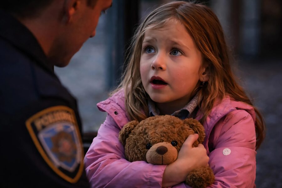 She was waiting alone at the bus stop, convinced her grandfather would come back, but what the police discovered was truly terrifying