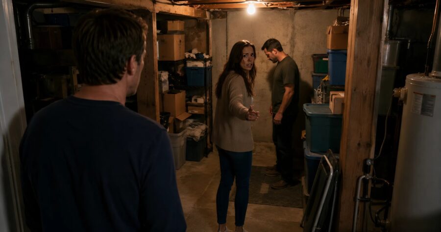 My sister came to my house with her children, saying that her husband had thrown them out : then one day, my neighbor told me he was hearing strange noises coming from my basement, and when I went to check, I was left frozen in shock