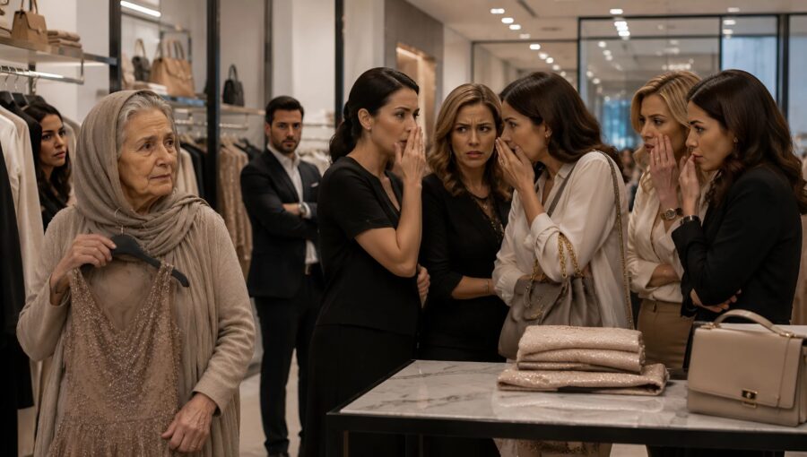 "You'd be better off going to a flea market ! There's nothing here for you," one of the sales assistants said, humiliating the elderly woman : but her response left everyone speechless