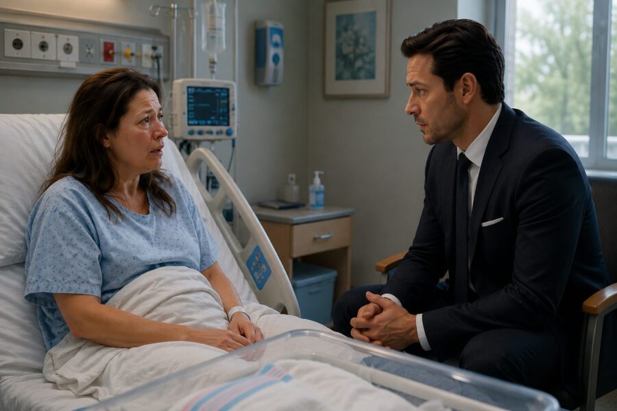To pay for my daughter’s surgery, I agreed to become a surrogate mother : but when the baby’s father entered my hospital room, he said a sentence that would reveal a shocking truth, carefully hidden behind the agreement