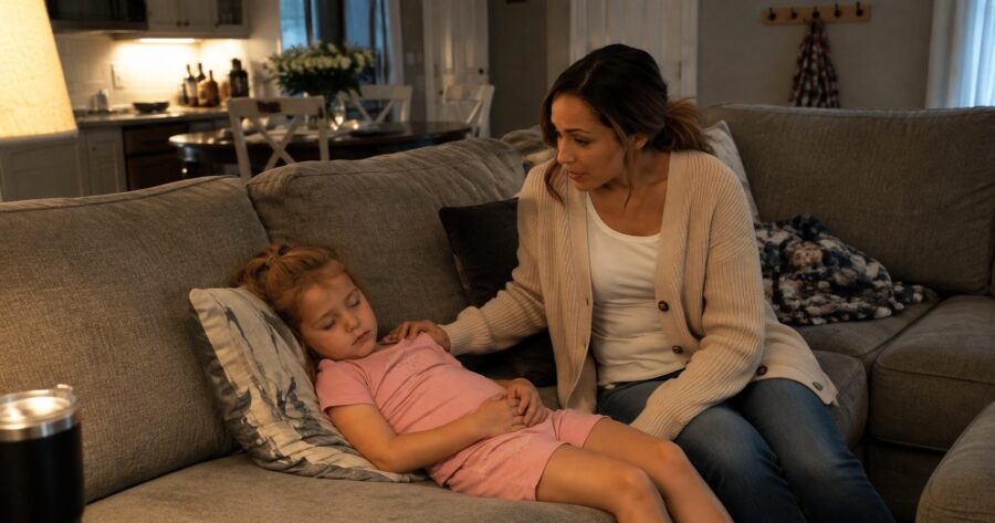 When I returned from my trip, I found my daughter asleep on the couch, and what I saw in her bedroom chilled me to the bone