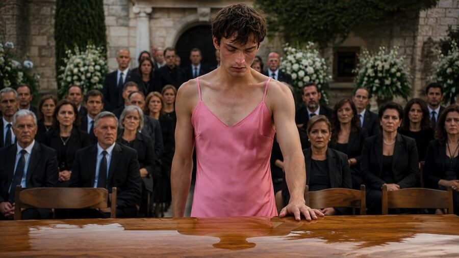 My son came to his father’s funeral wearing a pink dress, and the reason left us all speechless