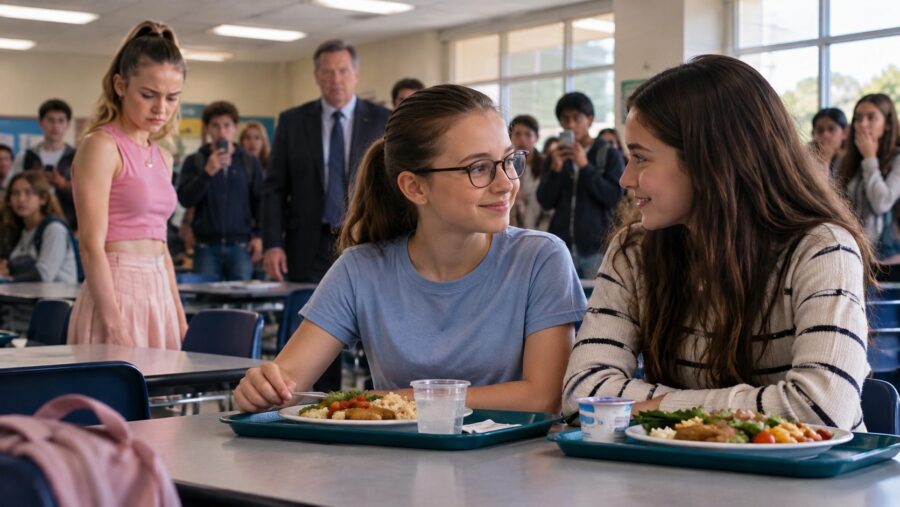 Grace humiliated the new girl in front of the entire cafeteria by pouring milk on her head… but she never expected what happened next!
