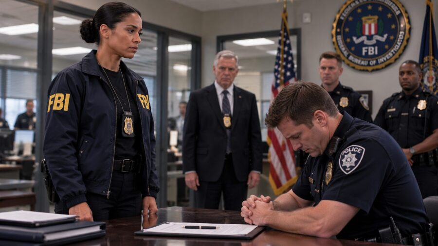 A police officer humiliated a female agent by throwing her badge in the trash, but he had no idea he had just made the biggest mistake of his career