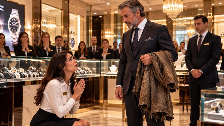 The homeless man walked into a luxury jewelry store, and a saleswoman humiliated him in front of everyone, not knowing who he really was